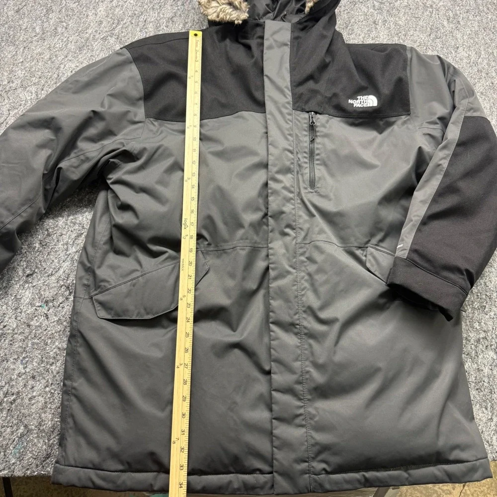 The North Face McMurdo Parka III Grey Black Down Winter Coat Hooded Mens XXL